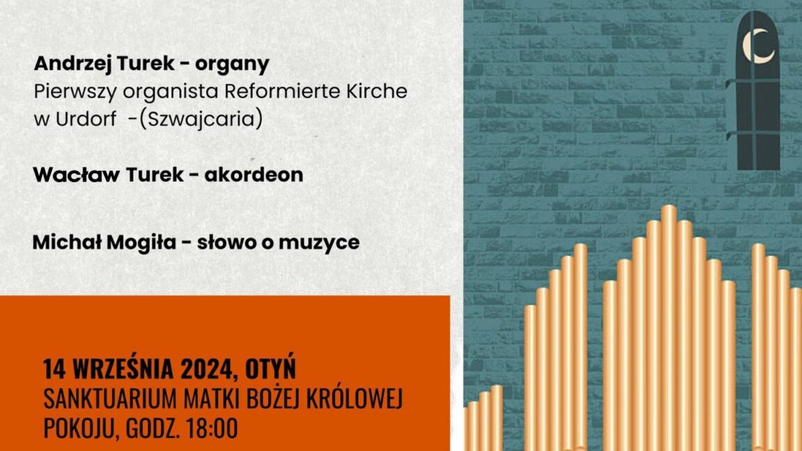 Koncert organowy 14.09.2024 r. godz. 18:00!